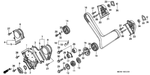 ST1100P Front cover / timing belt