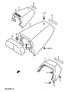 GSX-R1100 Обтекатель сидения