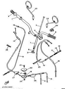 MA50 Steering handle. cable