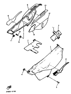 XT600E XT600A Боковая крышка