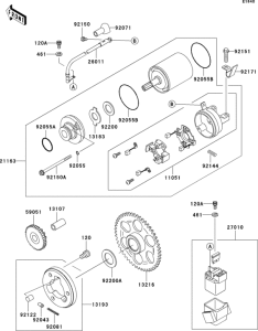 ZX600 Стартер