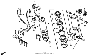CB1000 Задние амортизаторы
