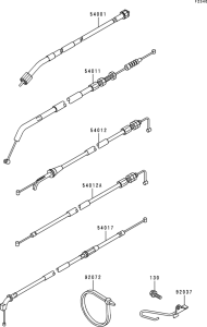 EX250 Тросы управления