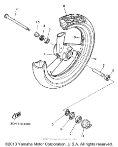 FJ1200A Переднее колесо