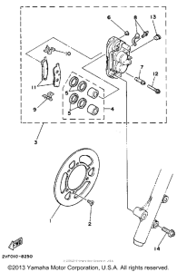 YZ80U Front brake  caliper