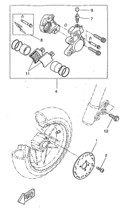 CW50RS Front brake. caliper