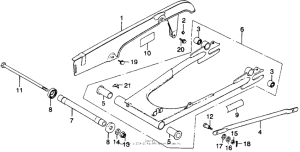 CB360 Swingarm + chain case