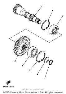 TZ250J Counter shaft