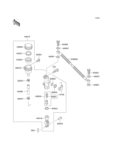 KLE250 Задний торм цилиндр