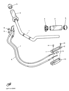 V-MAX12 Steering handle. cable