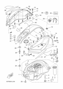 YZF-R125 Топливный бак