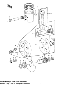 KD175 Crankshaft / piston / rotary valve