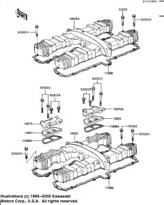 KZ1100 Крышка головки цилиндров