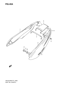EN125 Обтекатель сидения