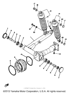 XS1100F Swing arm - rear shocks