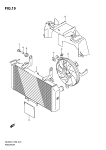 DL650 Радиатор
