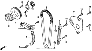 GL650I Cam chain + tensioner