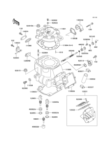 KX500 Cylinder head / cylinder(1 / 2)
