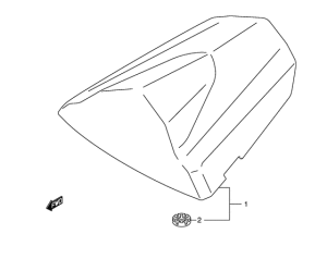 GSX-R600U2 Seat tail box