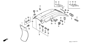 XR600R Заднее крыло