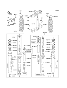 KLE500 Front fork(b7f)