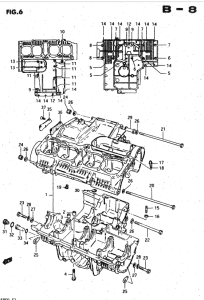 GSX750 Картер двигателя