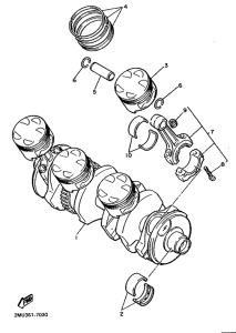 FZX750 Коленчатый вал и поршни