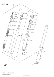 DL650 (ABS) Передняя вилка