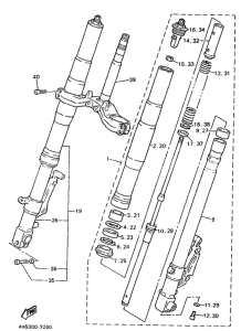 YZF750SP Передняя вилка