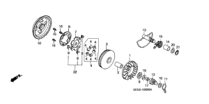 SGX50S Drive face /  kick starter spindle