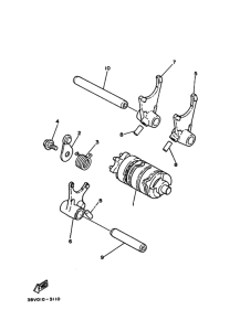 TY250 シフトカム. フオーク