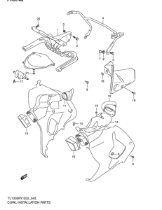 TL1000 Cowling body installation parts