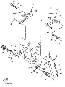 XT600E Stand. footrest