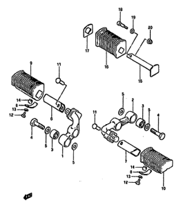 GSX750 Подножки