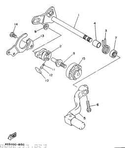 YZ125J Вал переключения