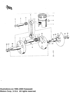 KD80 Crankshaft / piston / rotary valve