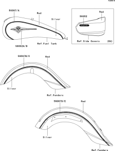 VN1600 Decals(red / silver)(a7fa)