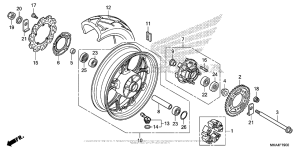 NC700X (DCT) Переднее колесо