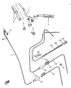 CW50RSX Steering handle. cable