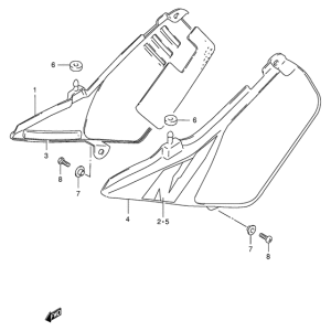 TS125 Обтекатель задний
