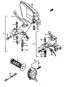 DR800 Left handle switch