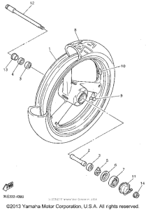FZR1000FC Переднее колесо
