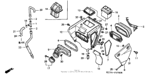 XR400R Air cleaner (a)