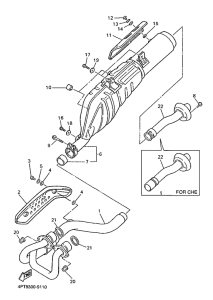 XT600E Выхлопная система