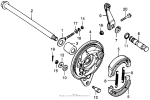 XL100 Задний тормоз