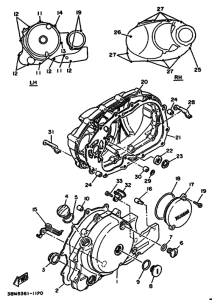 XV535 XV535F Crankcase cover ass`y  (v