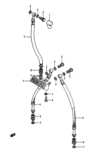 GS1150 Передние тормозные трубки