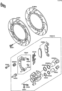 ZX750 Front brake(zx750f000001-016327)