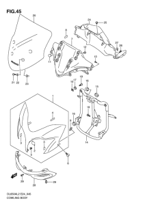 DL650 (ABS) Cowling body