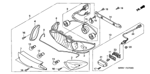 CBF600 (Naked, ABS) Задний фонарь